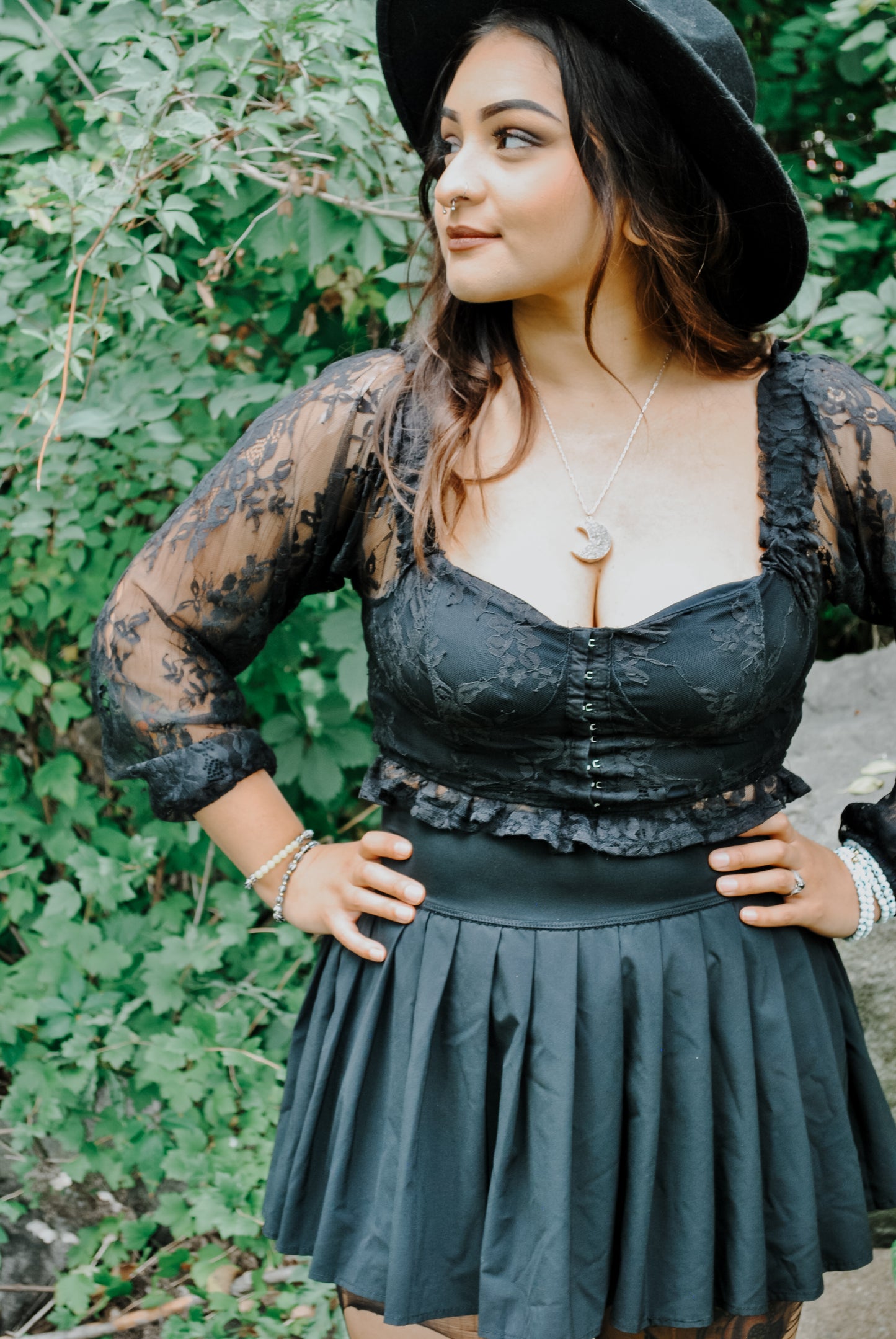 Crescent Moon Druzy | Statement Necklace