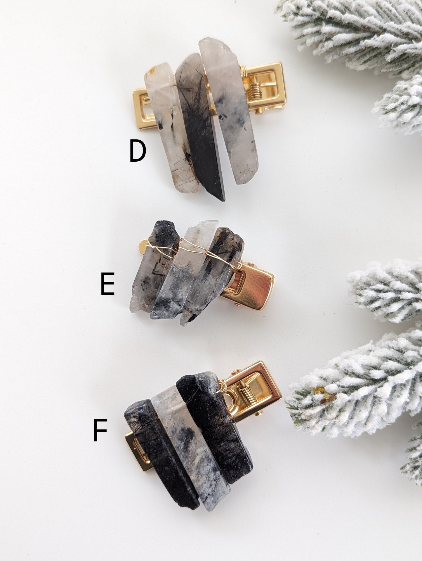 Rutile Quartz | CRYSTAL HAIR CLIP