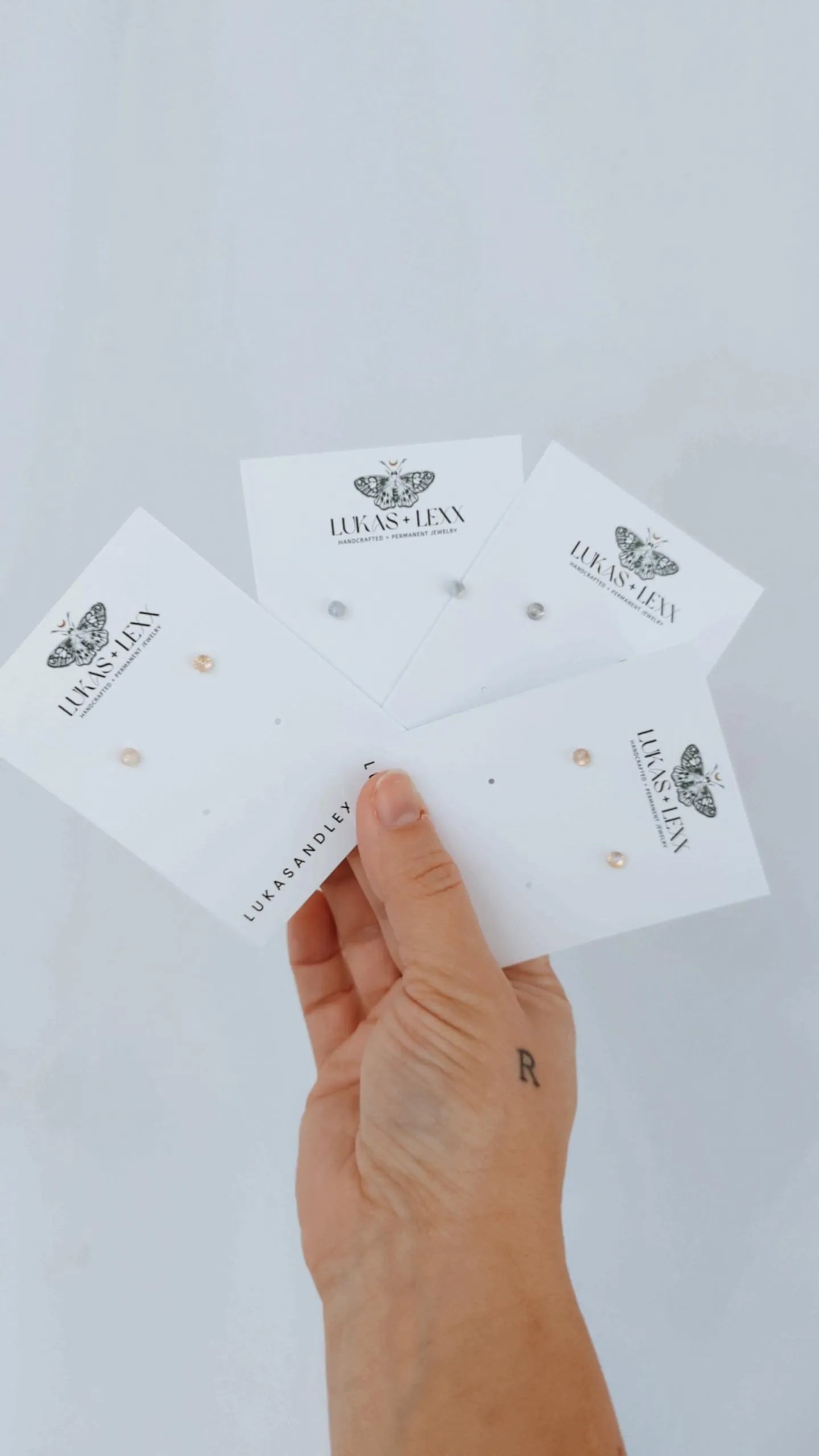 Rainbow Moonstone Stud Earrings | Holiday Collection