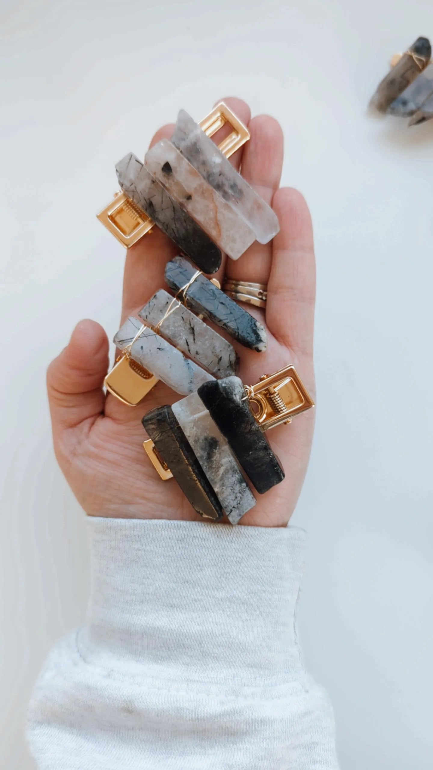 Rutile Quartz | CRYSTAL HAIR CLIP