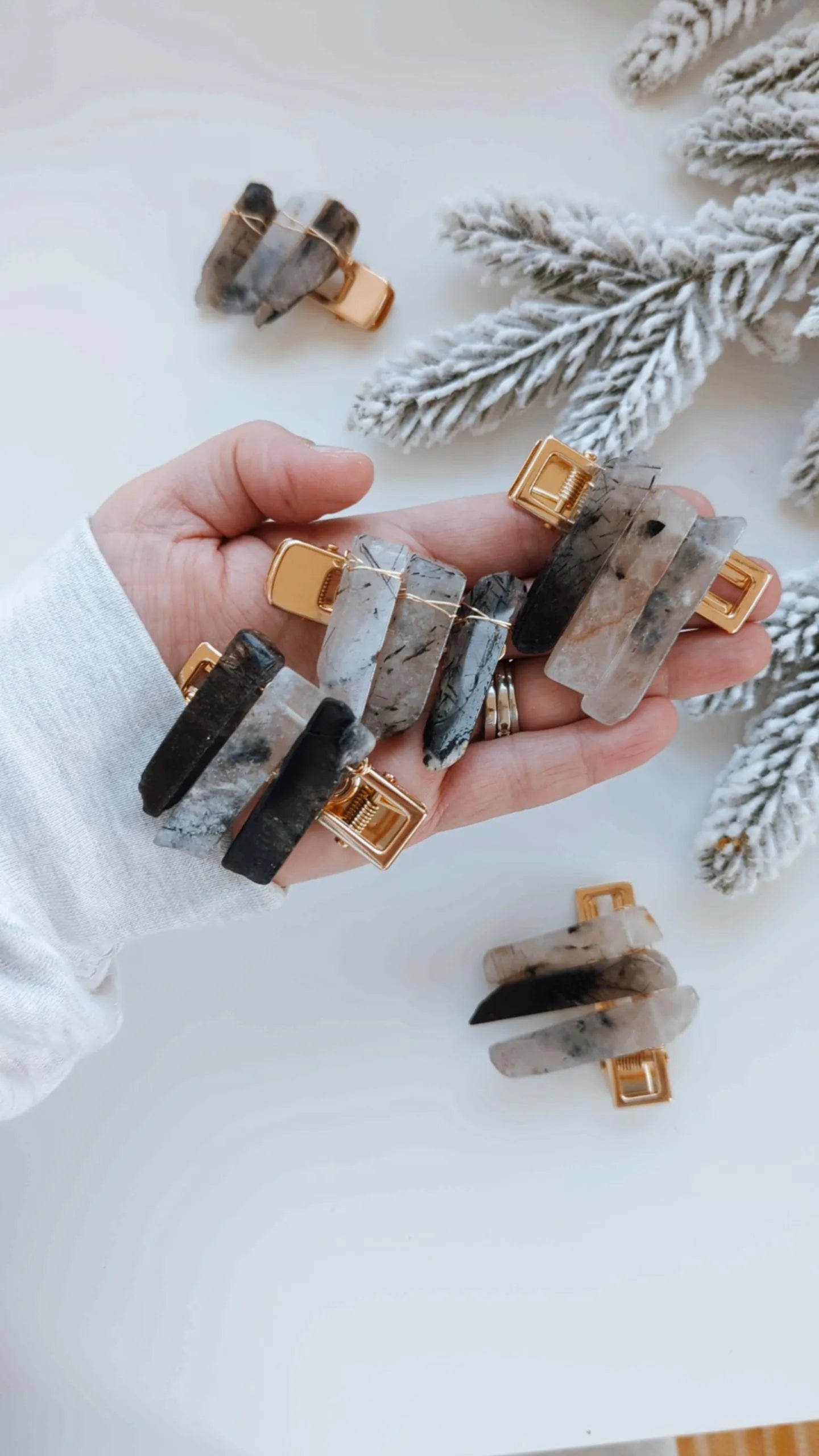 Rutile Quartz | CRYSTAL HAIR CLIP