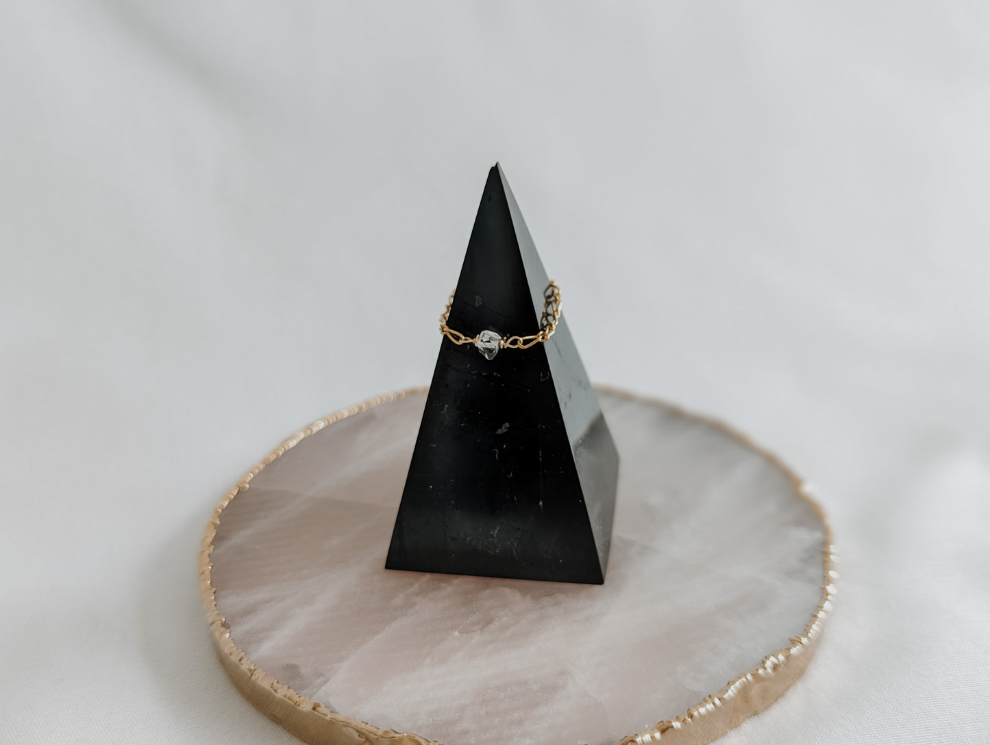 DAINTY HERKIMER CHAIN RING