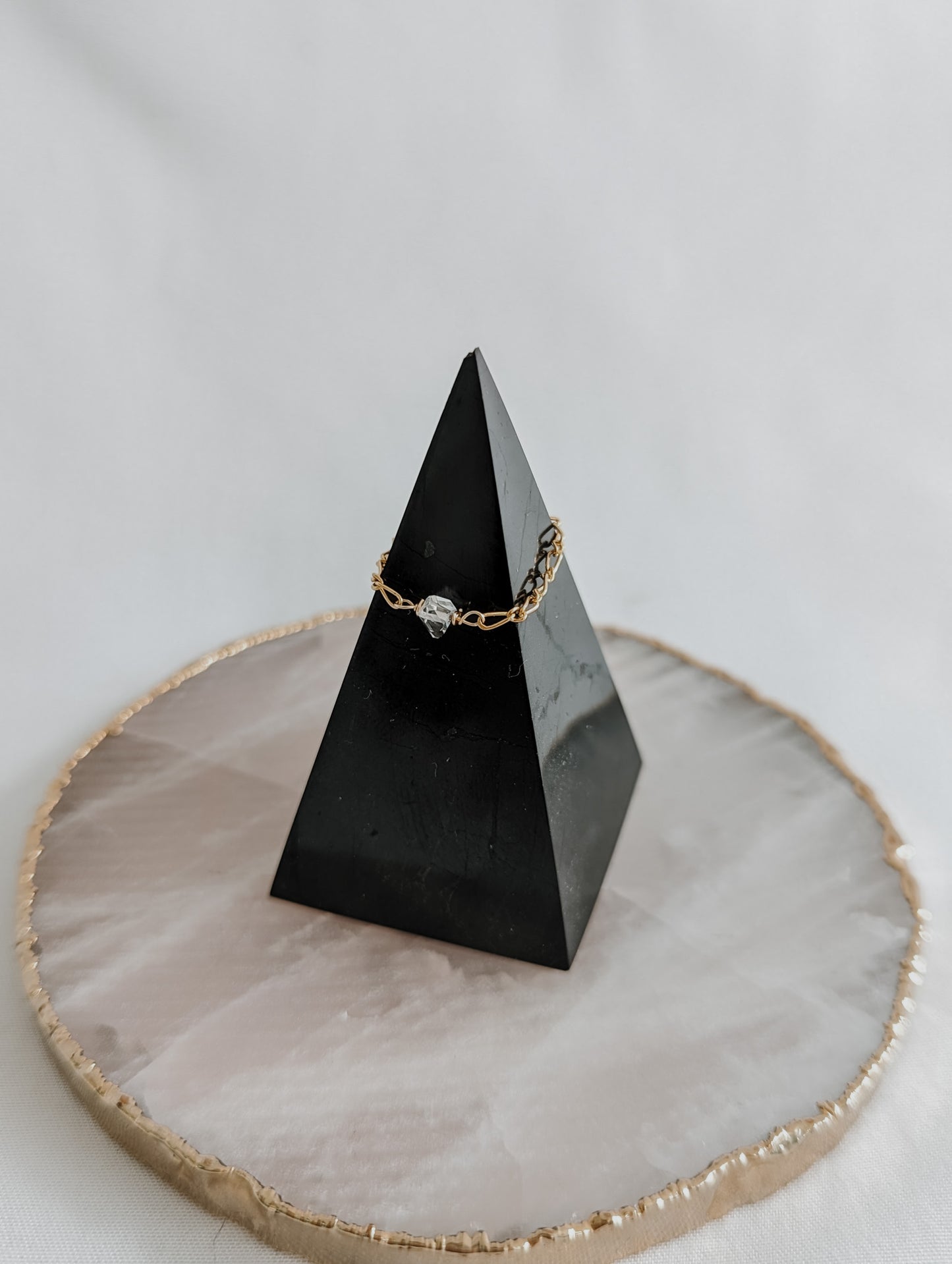 DAINTY HERKIMER CHAIN RING