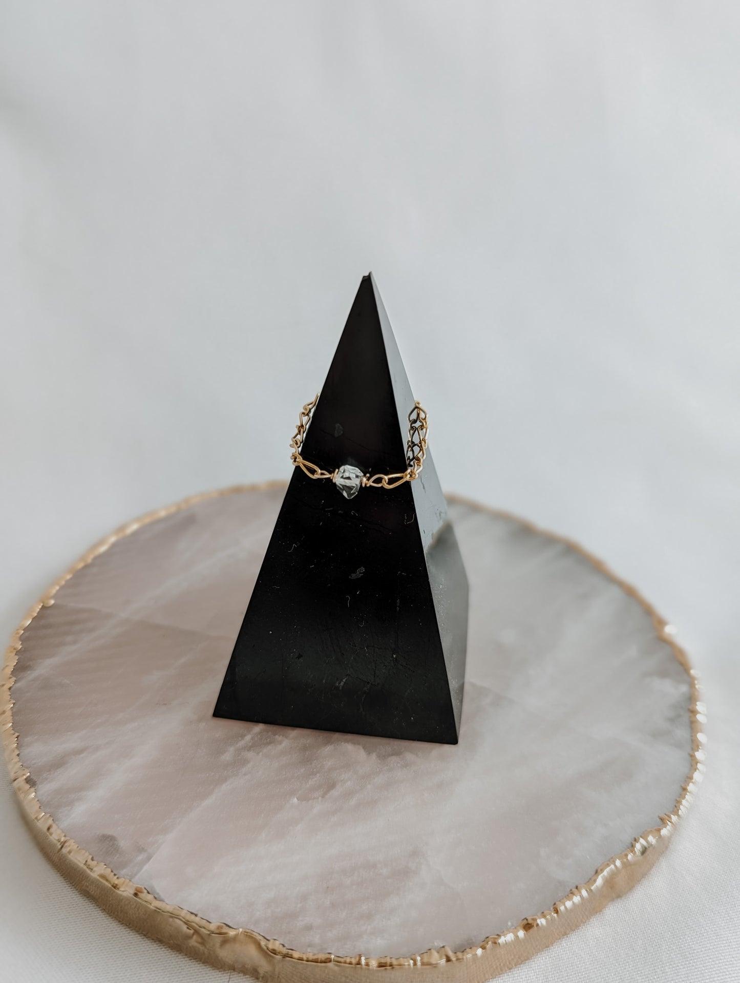 DAINTY HERKIMER CHAIN RING