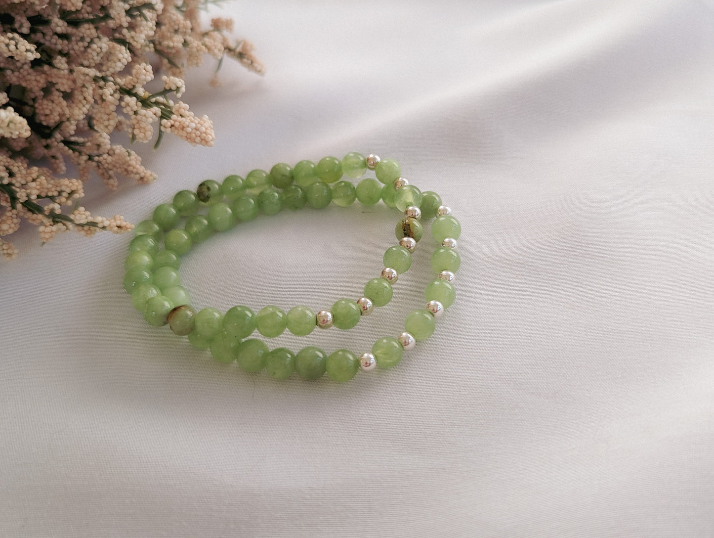 Green Calcite Gemstone Bracelet
