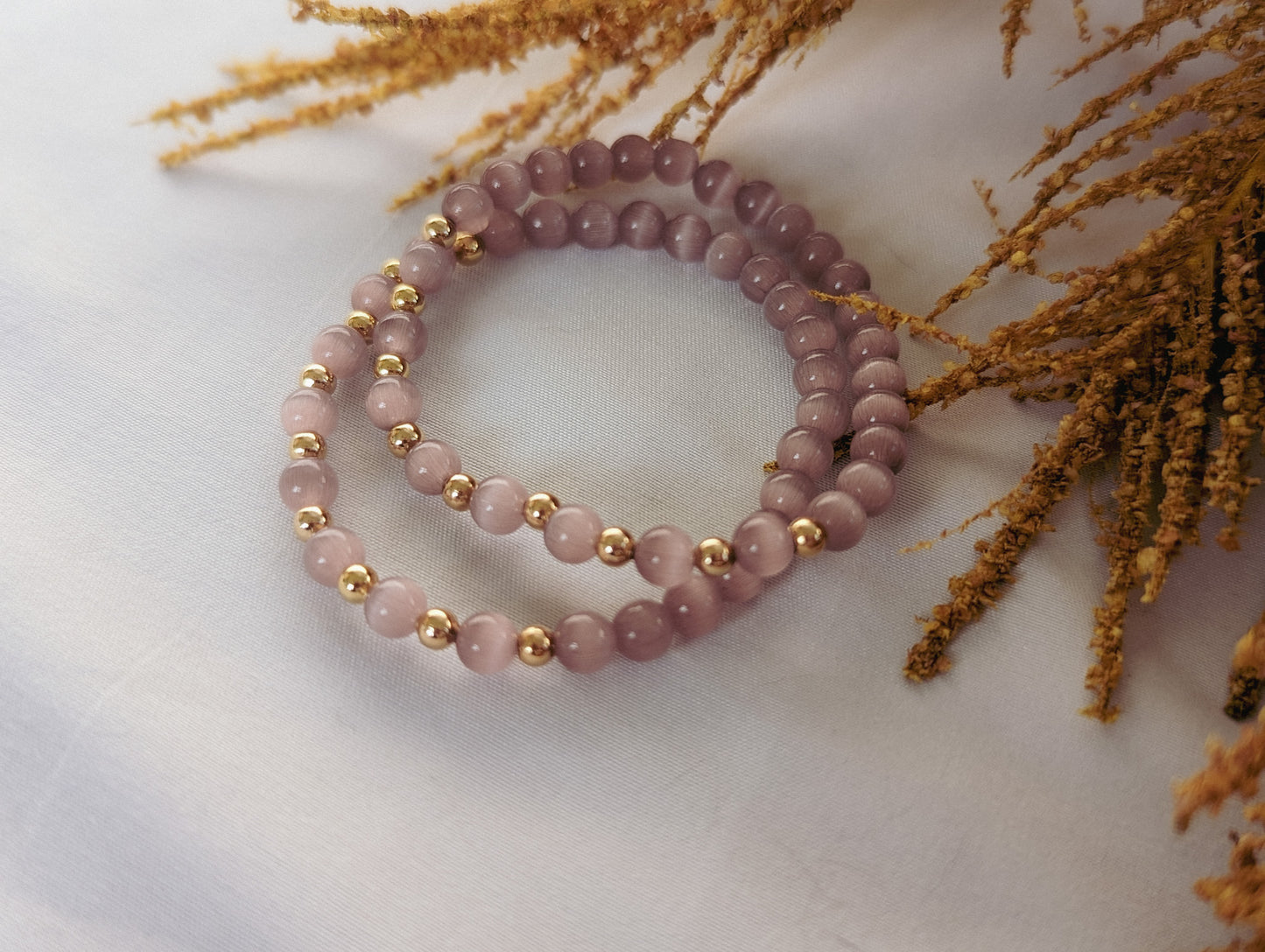 Mauve Gemstone Bracelet