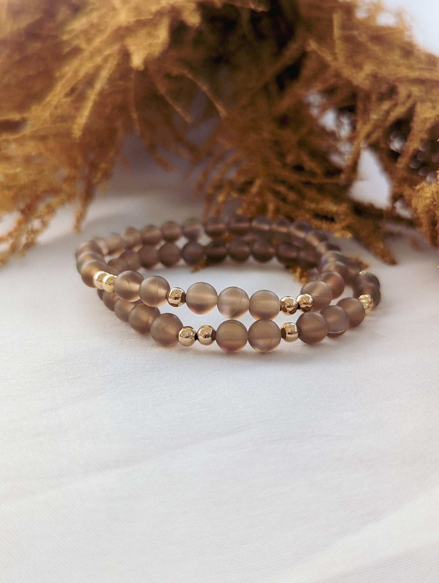 Toasted Cinnamon Gemstone Bracelet