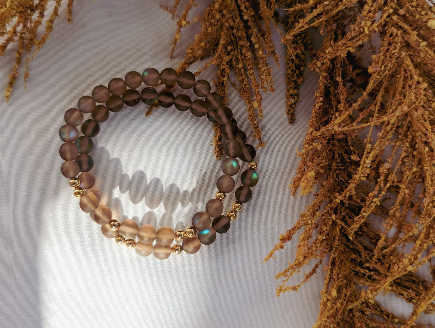 Toasted Cinnamon Gemstone Bracelet