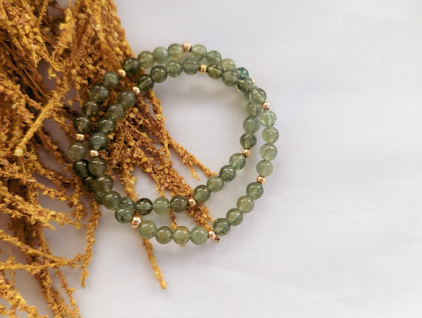 Green Apatite Gemstone Bracelet