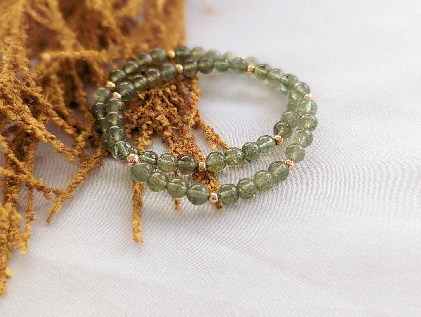 Green Apatite Gemstone Bracelet