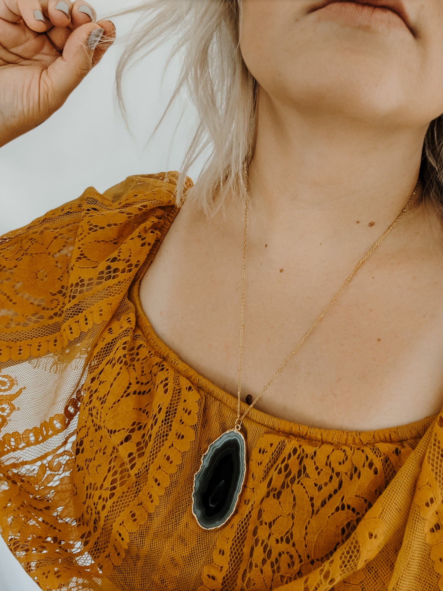 The Colors of Autumn Agate Necklace