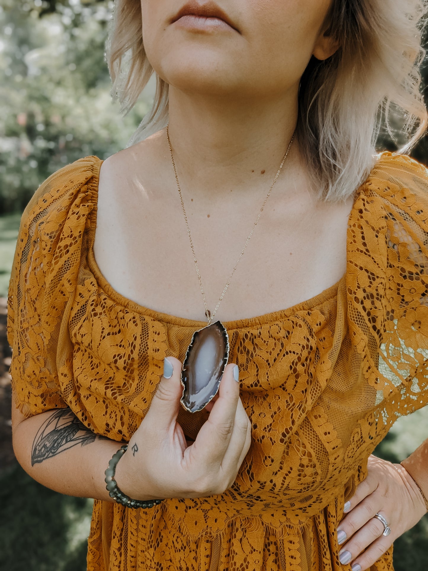 The Colors of Autumn Agate Necklace