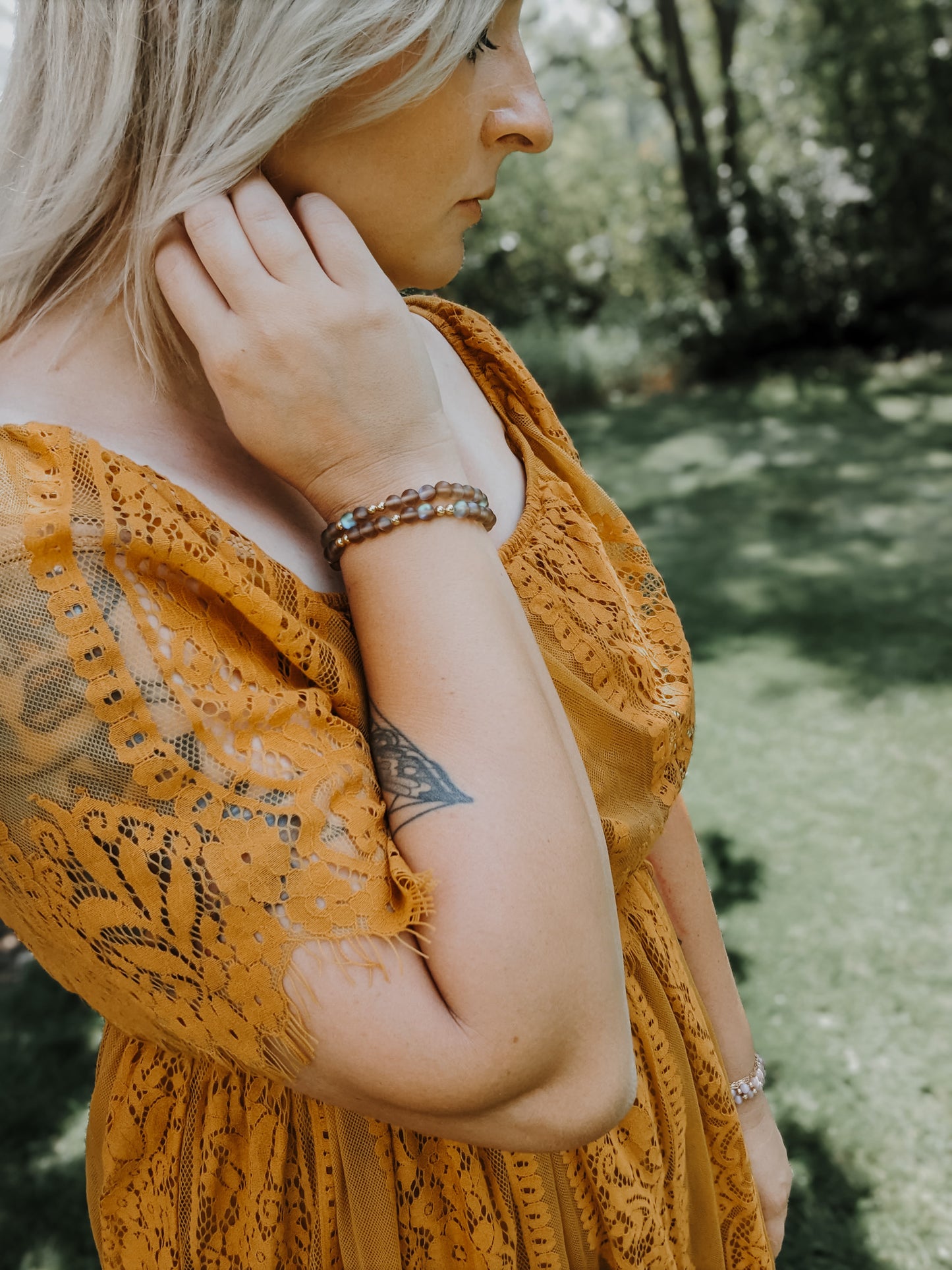 Toasted Cinnamon Gemstone Bracelet