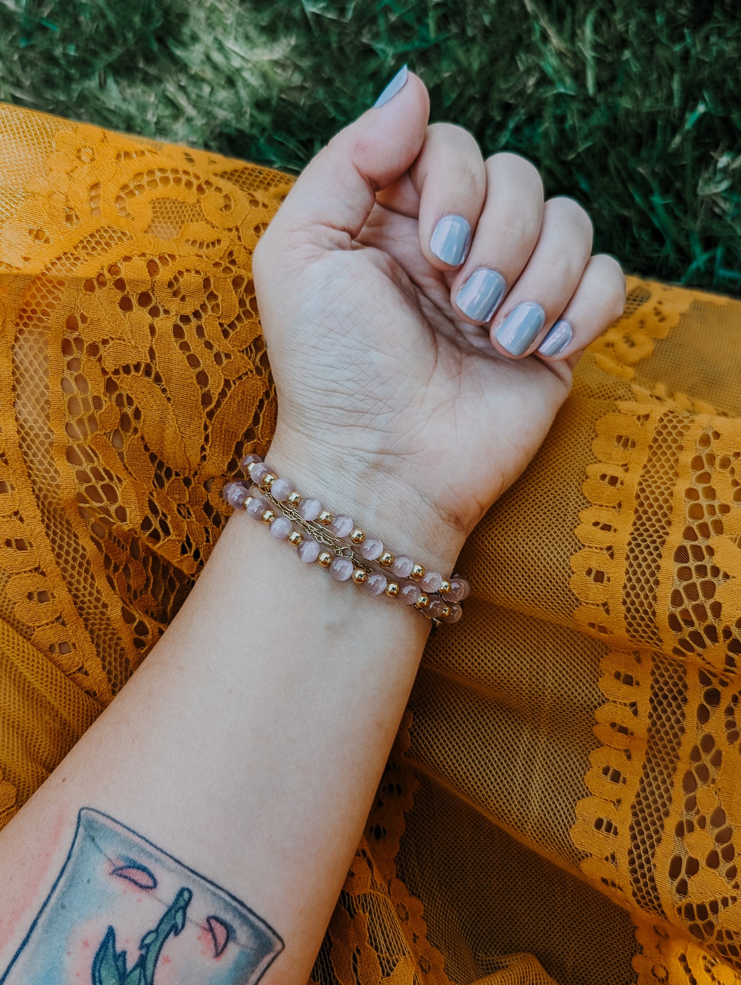 Mauve Gemstone Bracelet