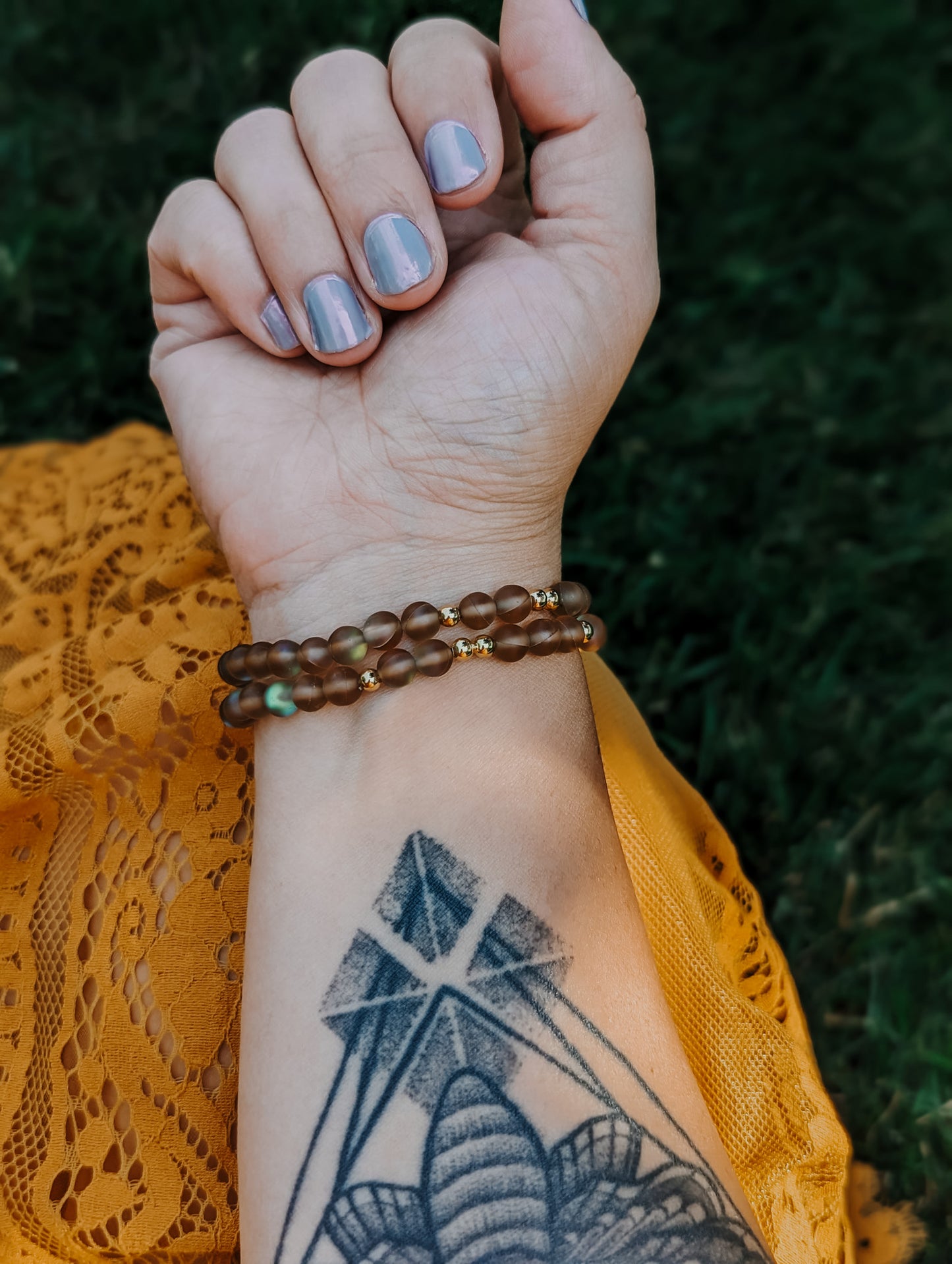 Toasted Cinnamon Gemstone Bracelet