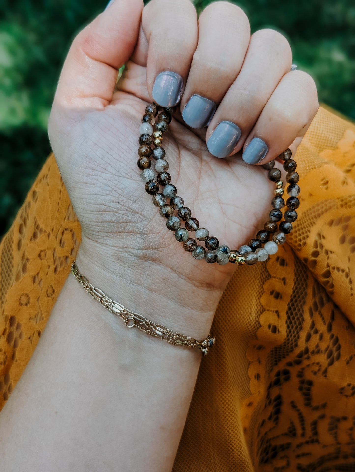 Spiced Latte Gemstone Bracelet
