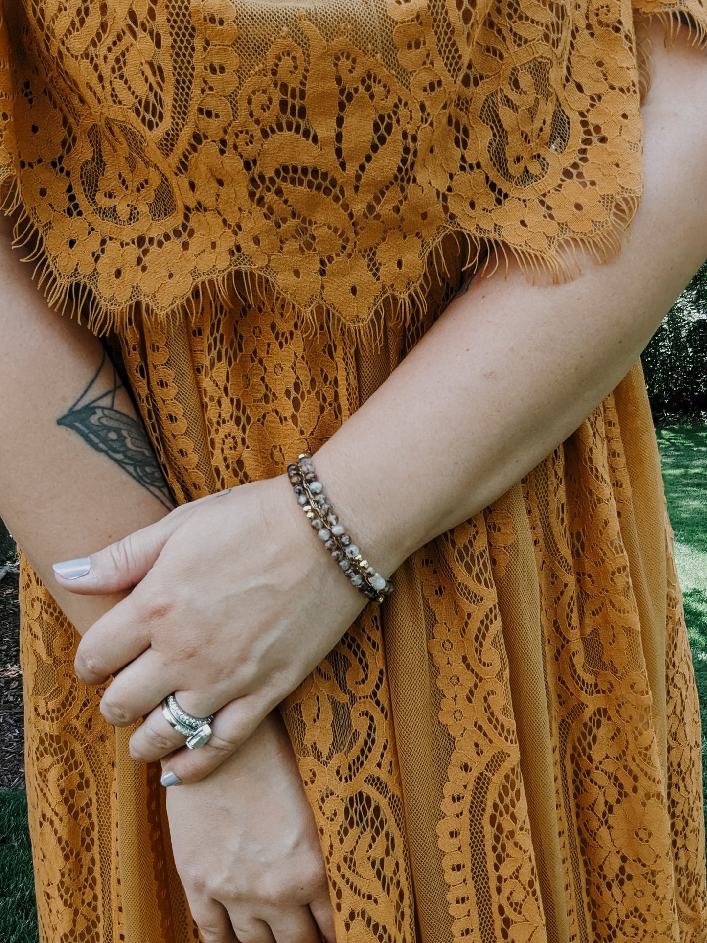 Spiced Latte Gemstone Bracelet