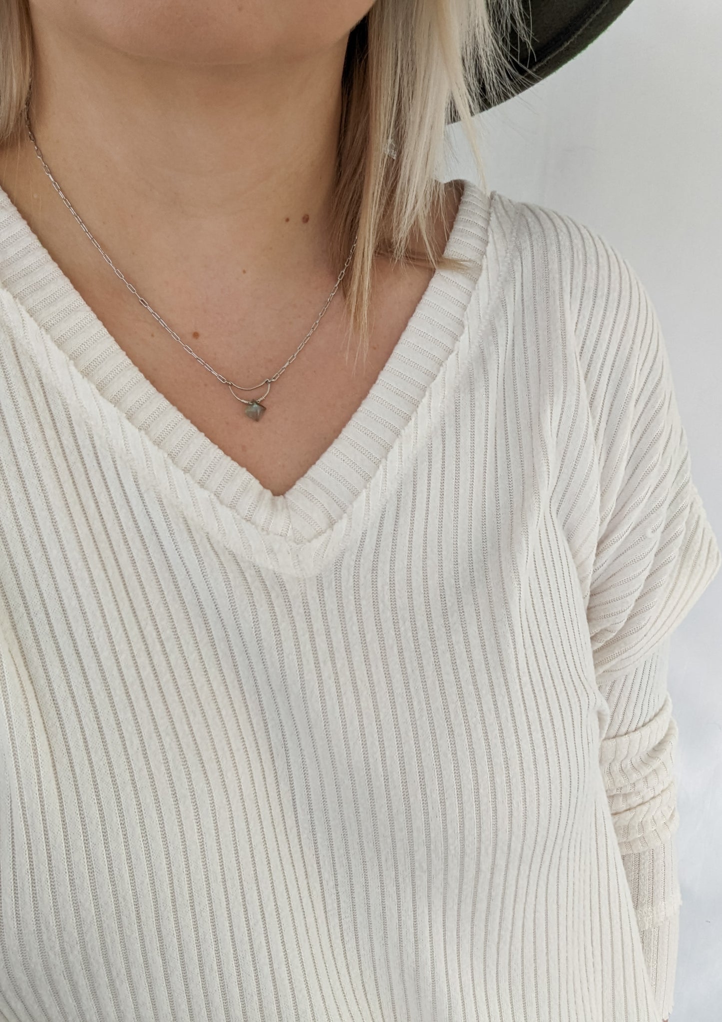 Labradorite Moon Necklace | Holiday Collection