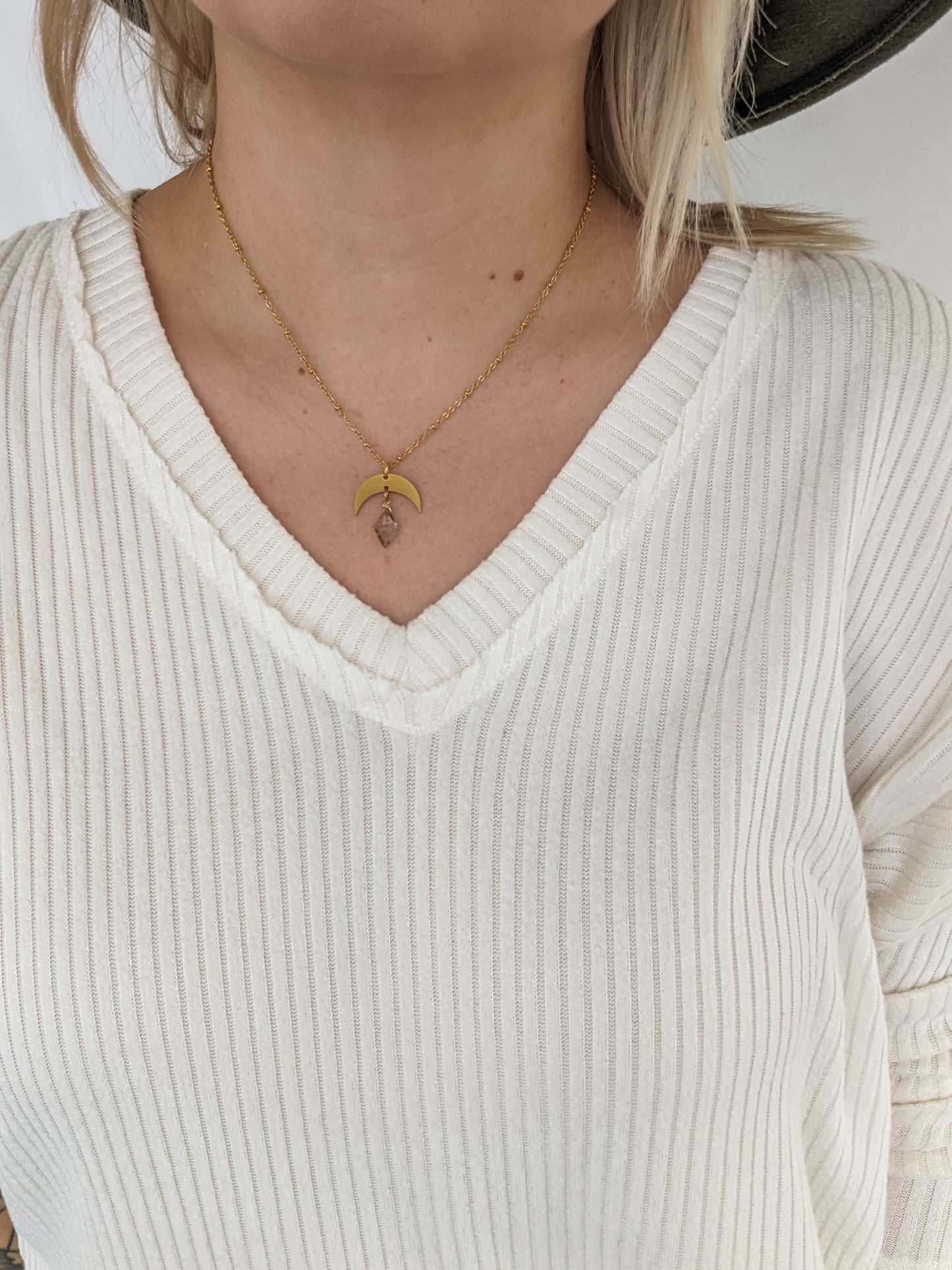 Smokey Moon Necklace | Holiday Collection