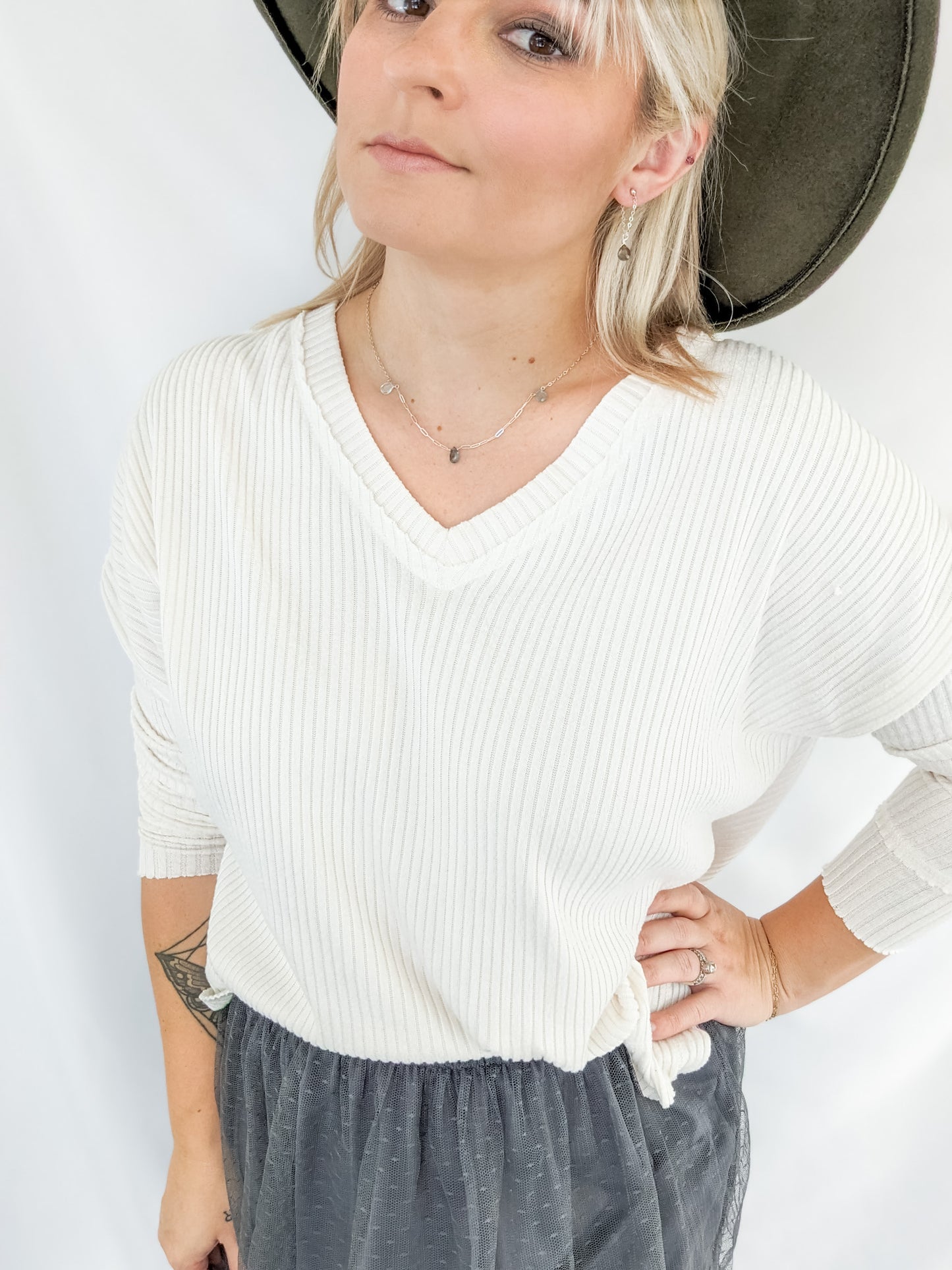 Triple Aquamarine Dainty Necklace | Holiday Collection