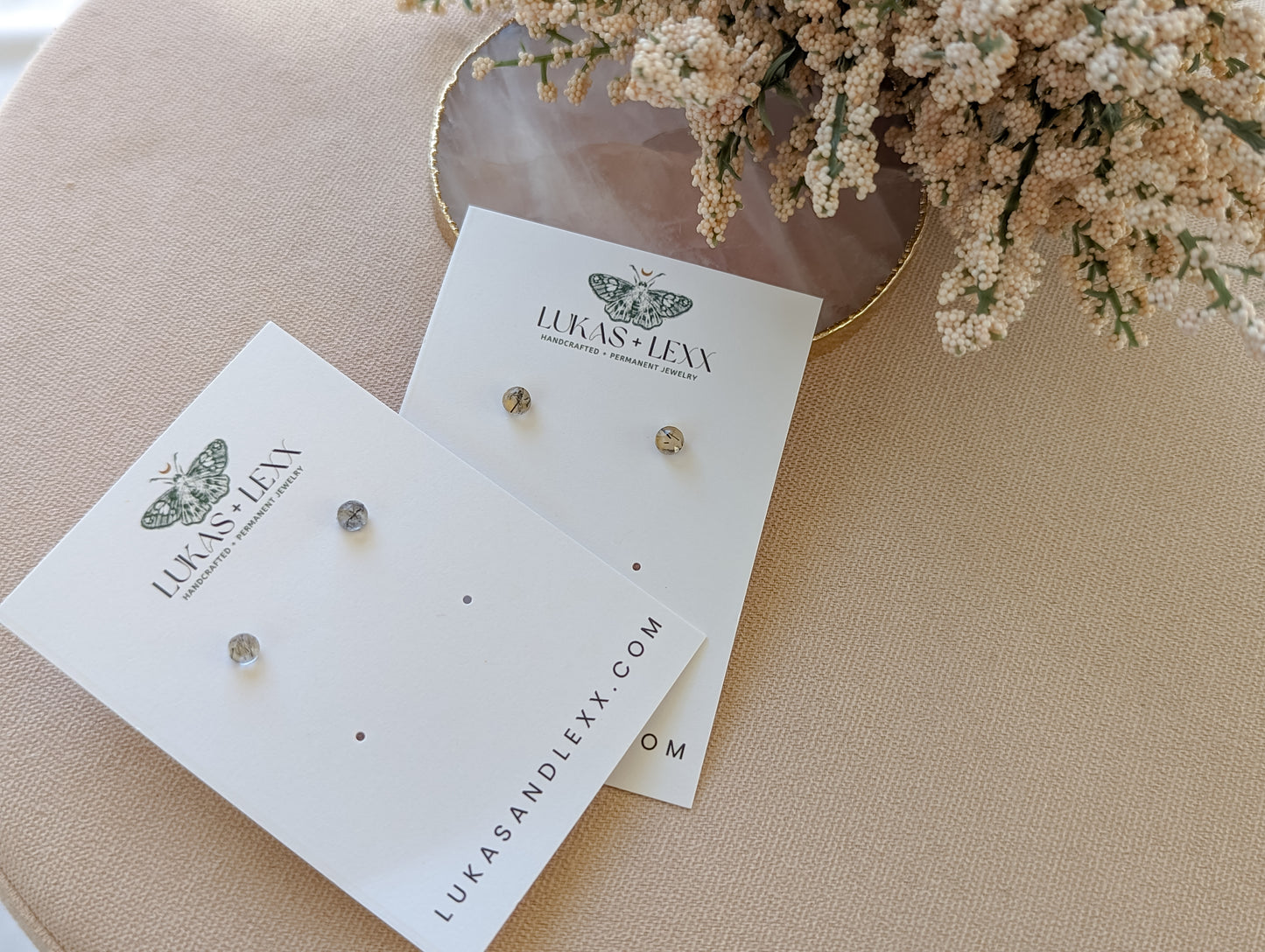 Rutile Quartz Stud Earrings | Holiday Collection