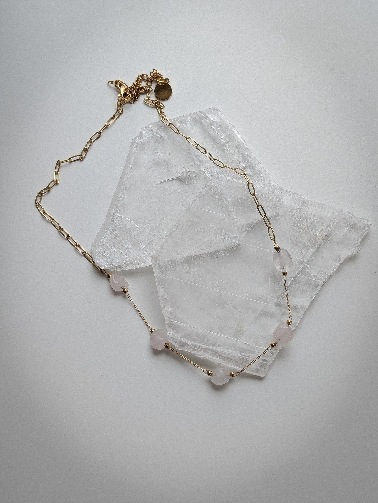 Rose Quartz | beaded necklace