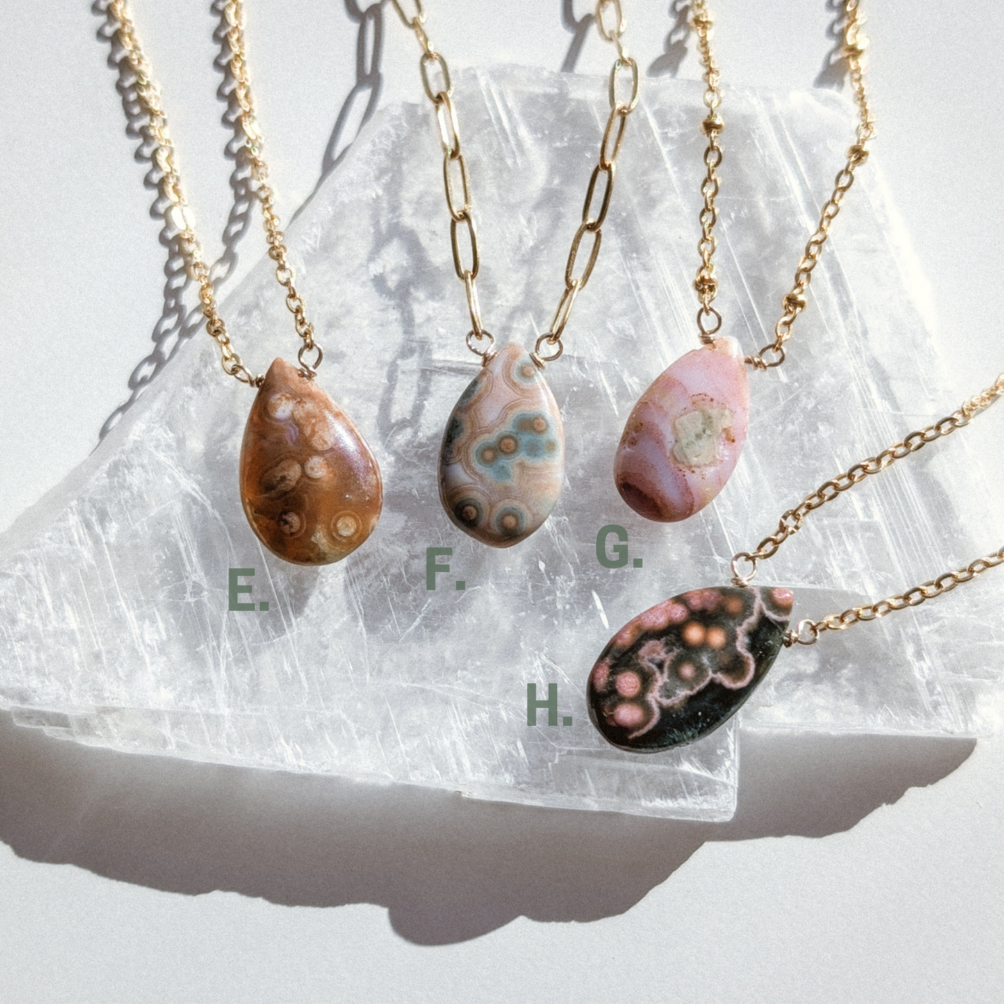 Ocean Jasper | pick your piece gemstone necklace