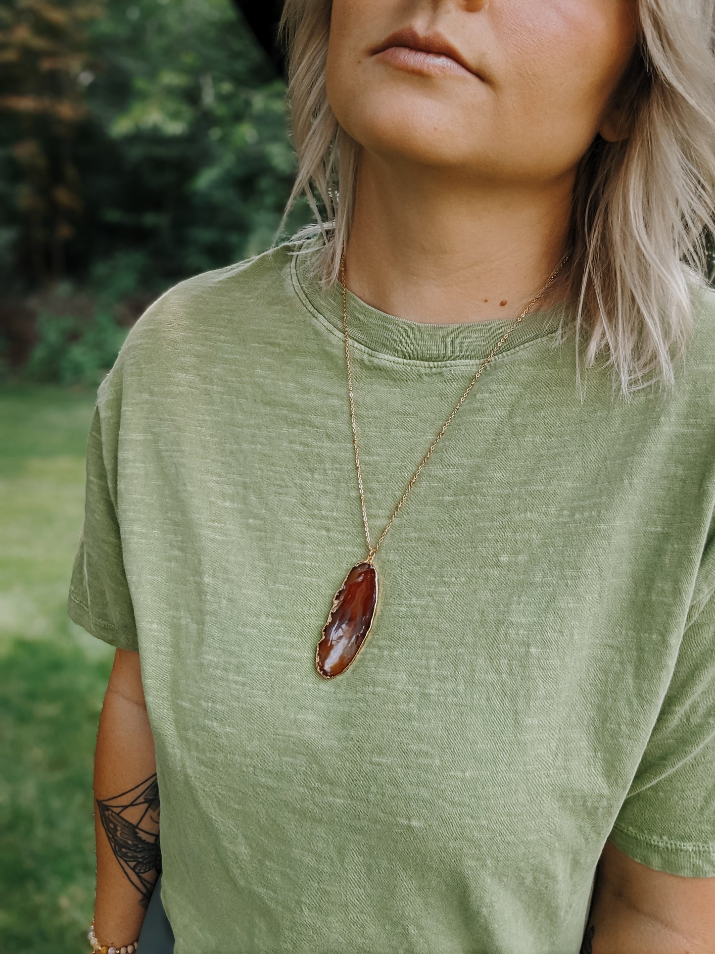 The Colors of Autumn Agate Necklace
