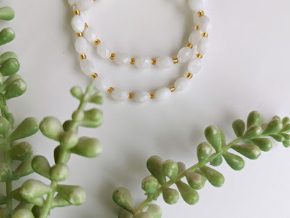 White Moonstone Bracelet