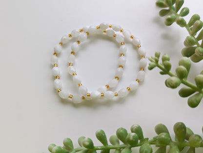 White Moonstone Bracelet