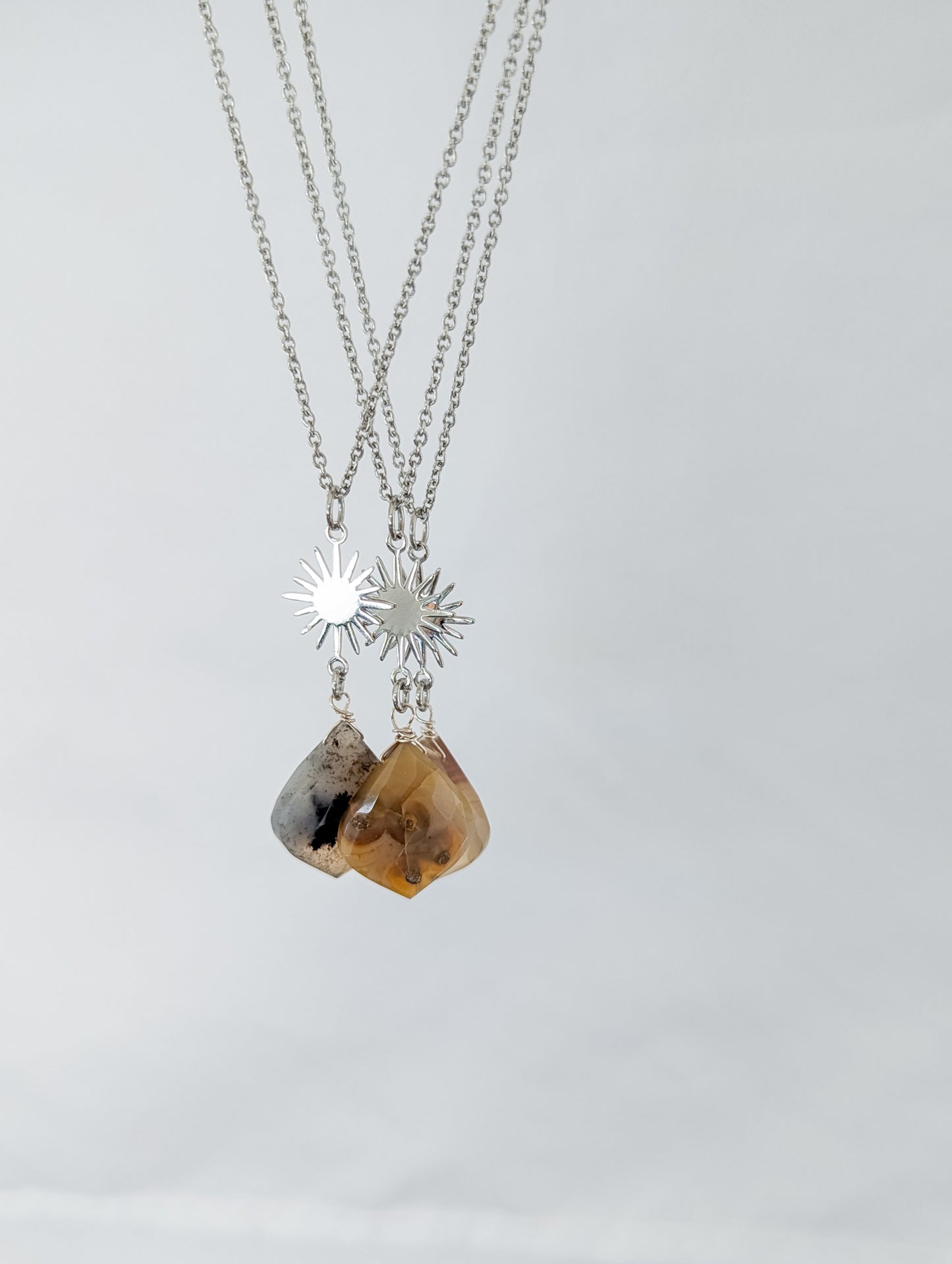 Montana Agate Sunburst Necklace