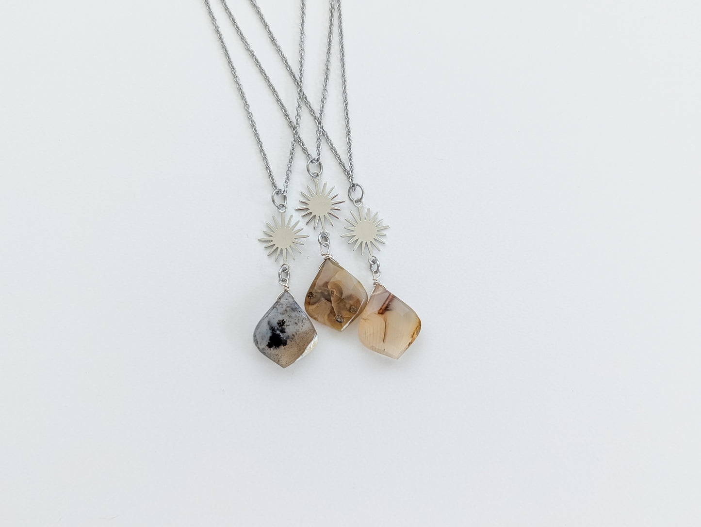 Montana Agate Sunburst Necklace