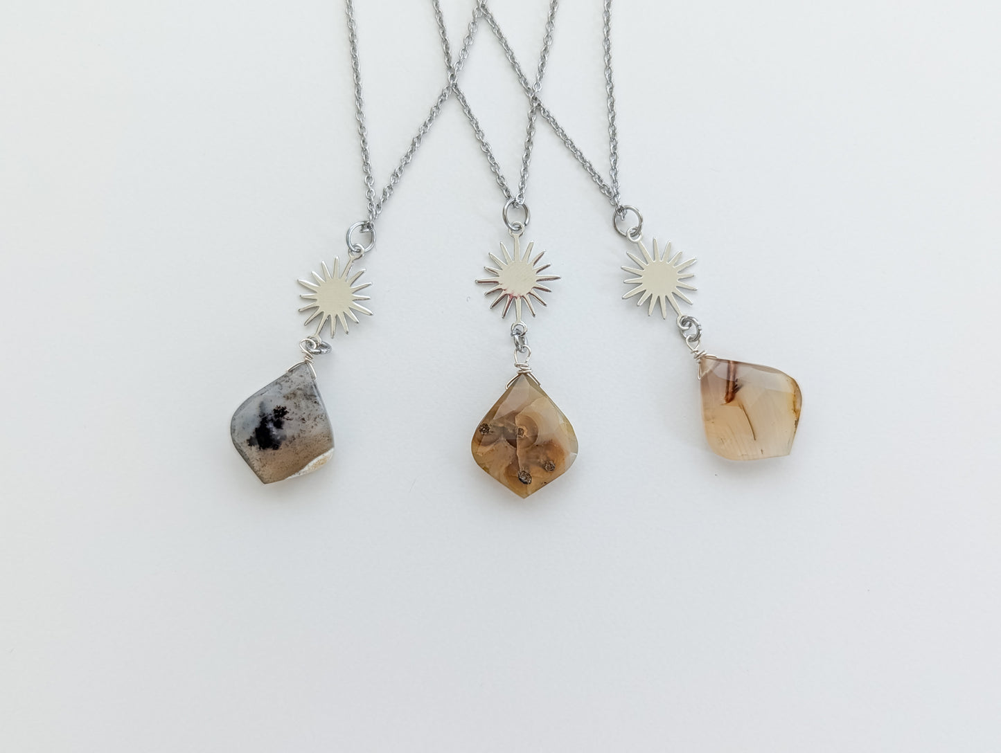 Montana Agate Sunburst Necklace