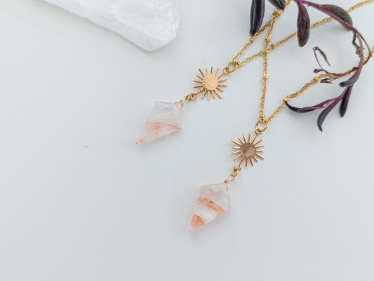 Quartz Sunburst Necklace