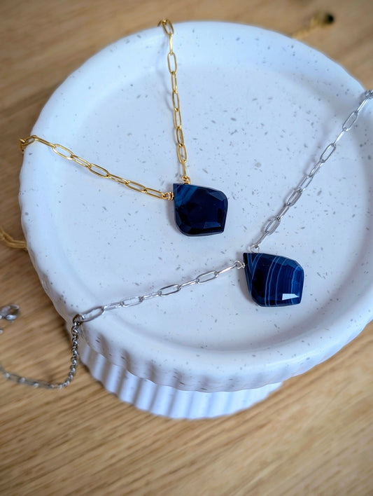 Blue Agate Necklace