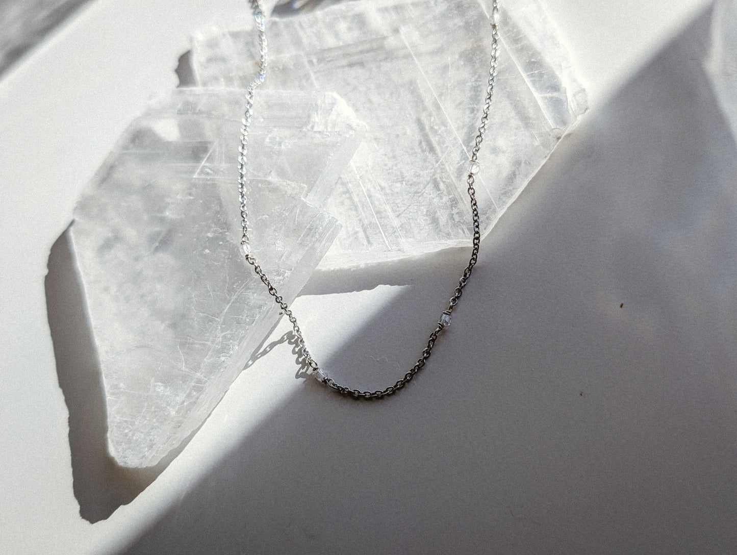 Cubic Zirconia | dainty layering necklace