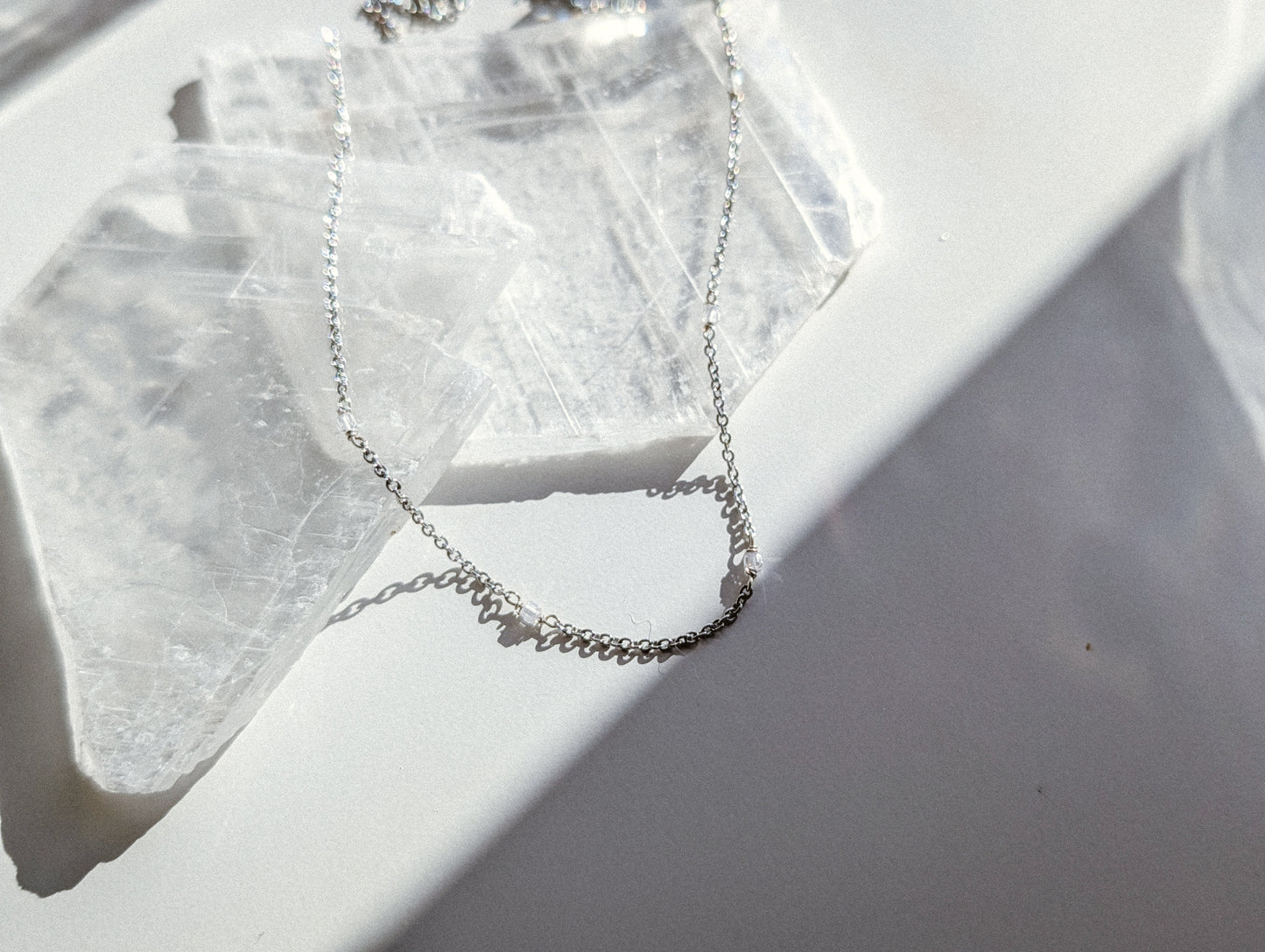 Cubic Zirconia | dainty layering necklace