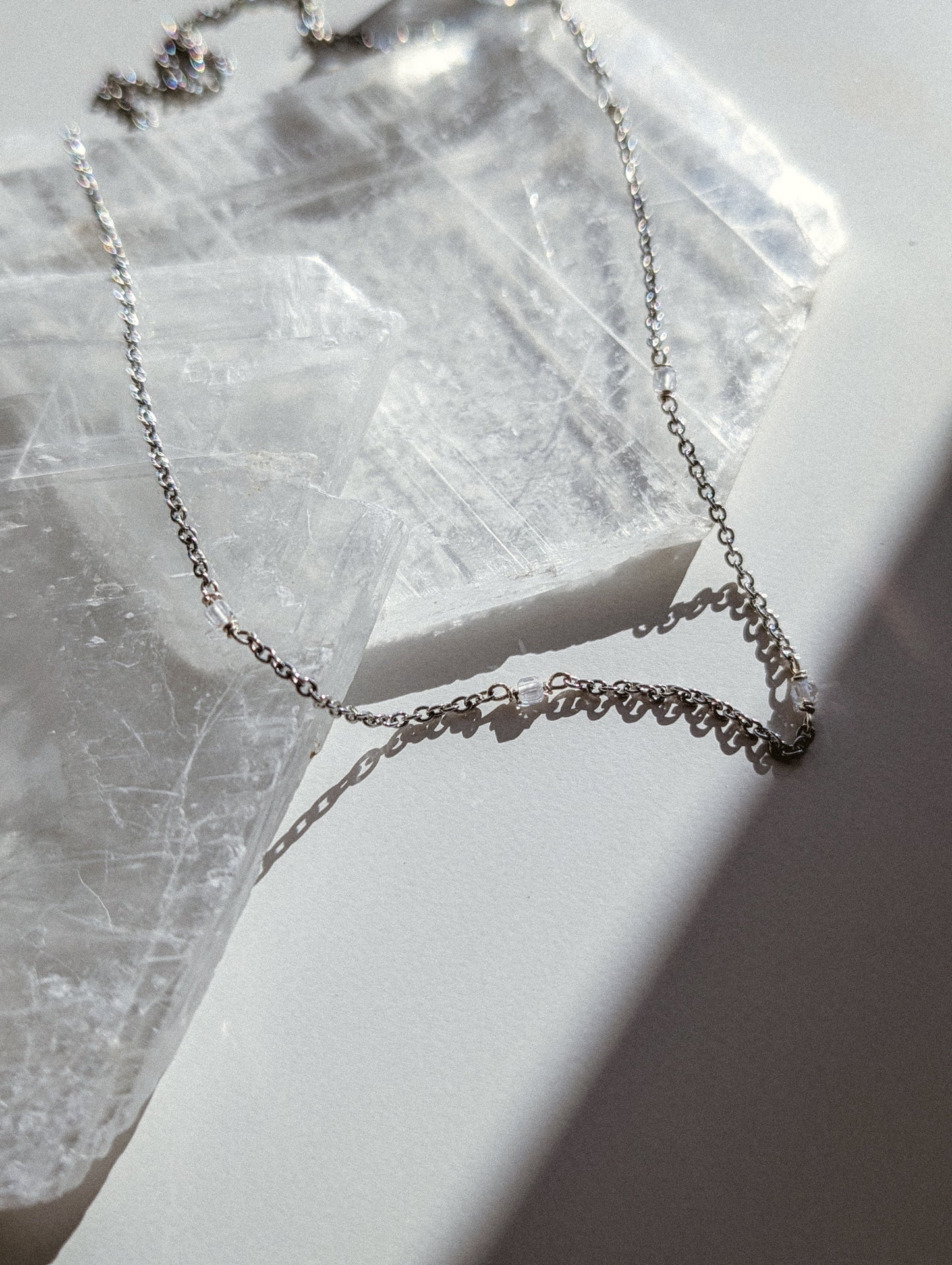 Cubic Zirconia | dainty layering necklace