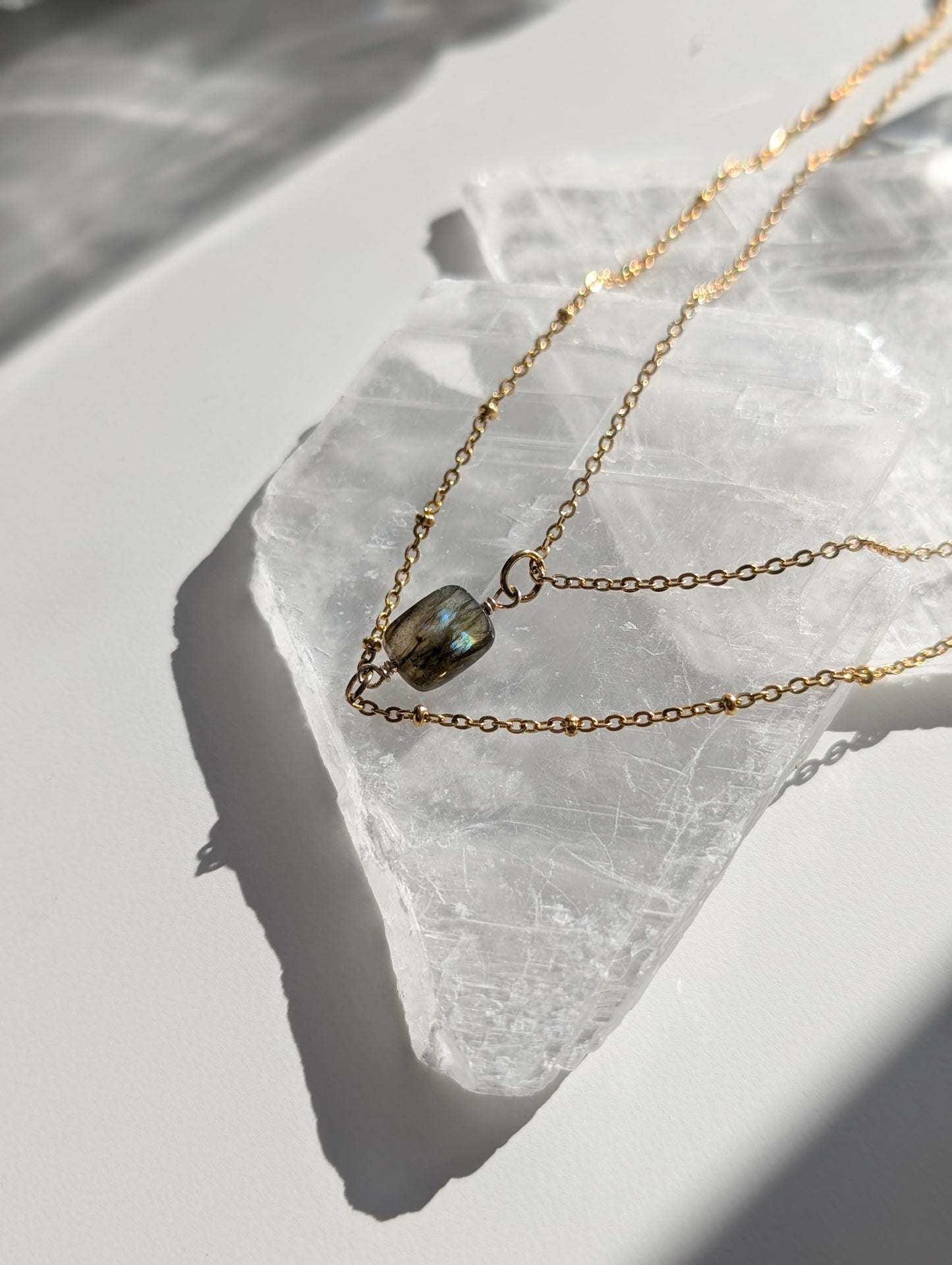 Labradorite | collar layered necklace