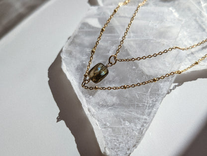 Labradorite | collar layered necklace