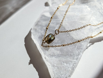 Labradorite | collar layered necklace