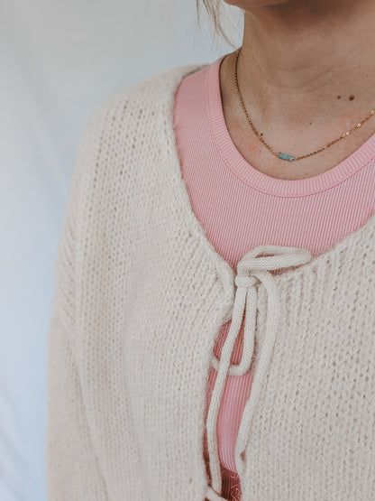 Amazonite | dainty bar necklace