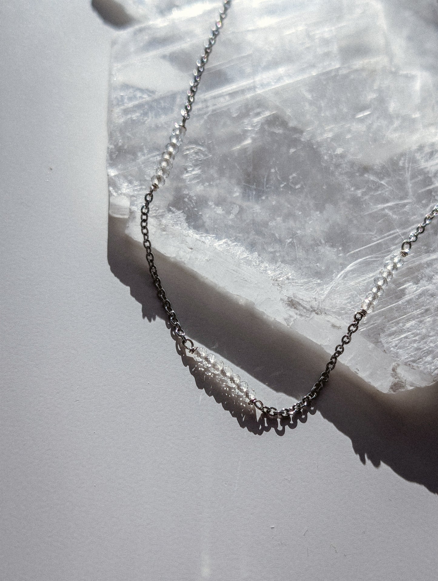 Topaz | dainty trio bar necklace