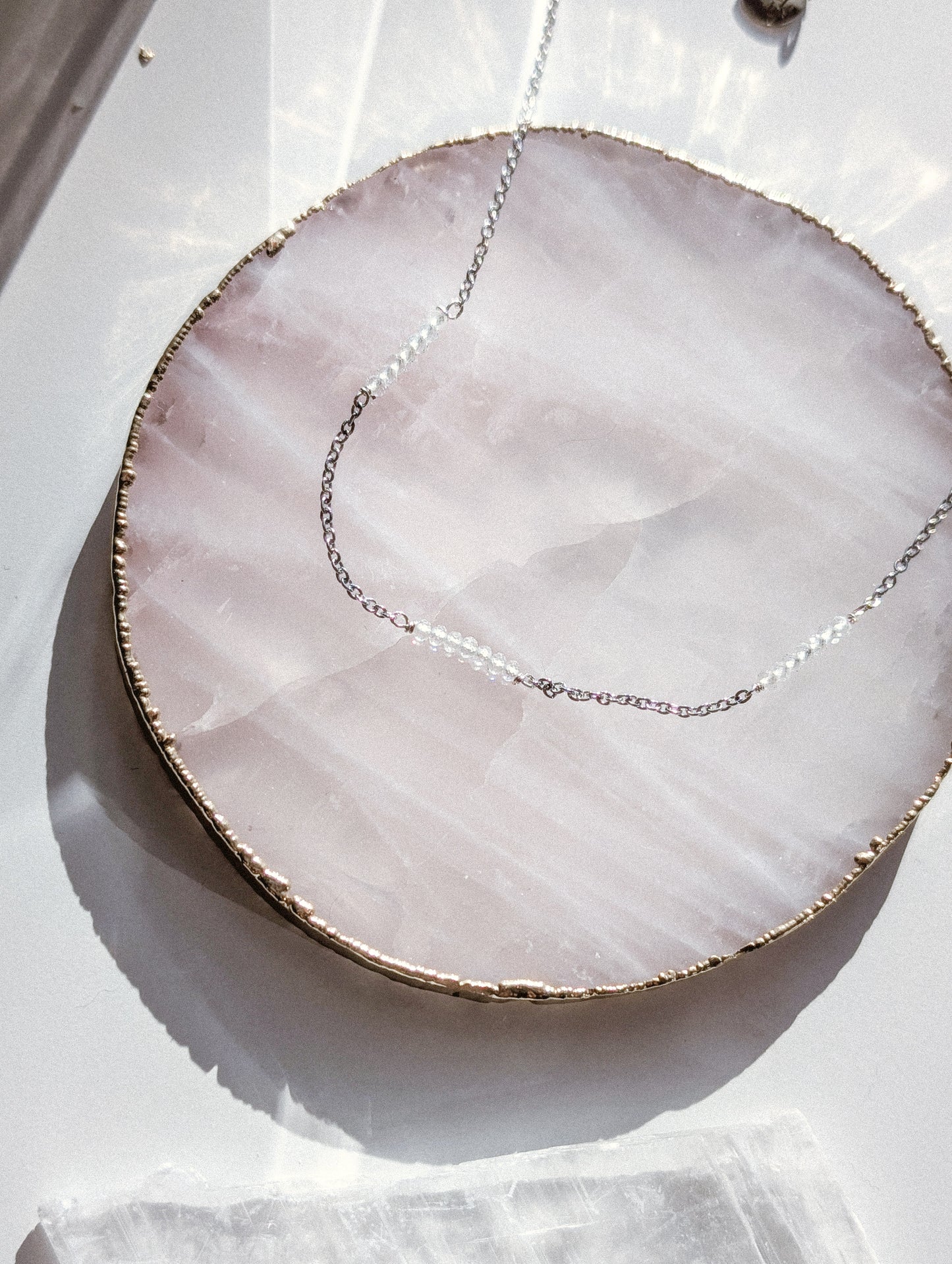 Topaz | dainty trio bar necklace