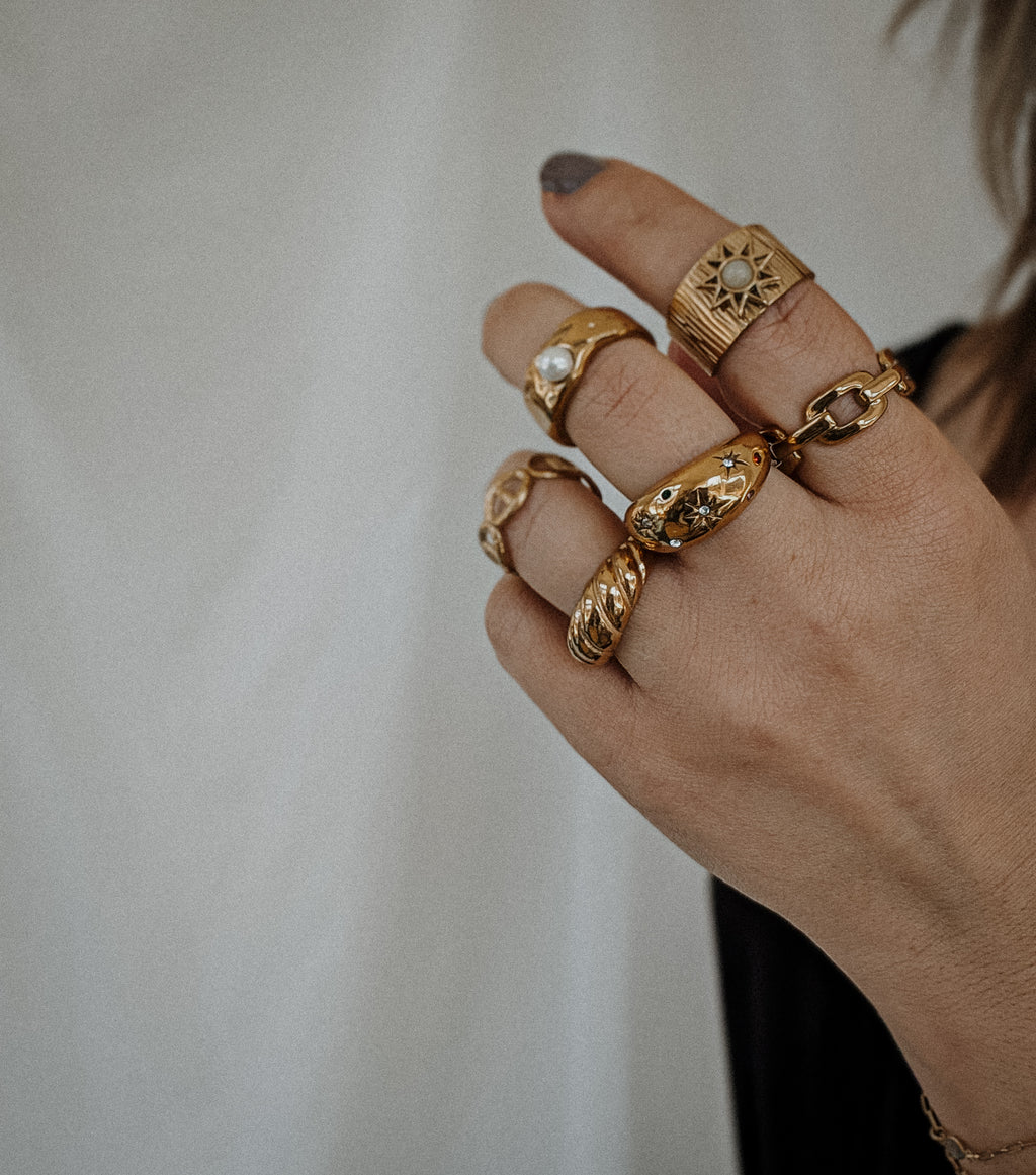 BOHEME Adjustable Sun Ring - Gold Stainless Steel