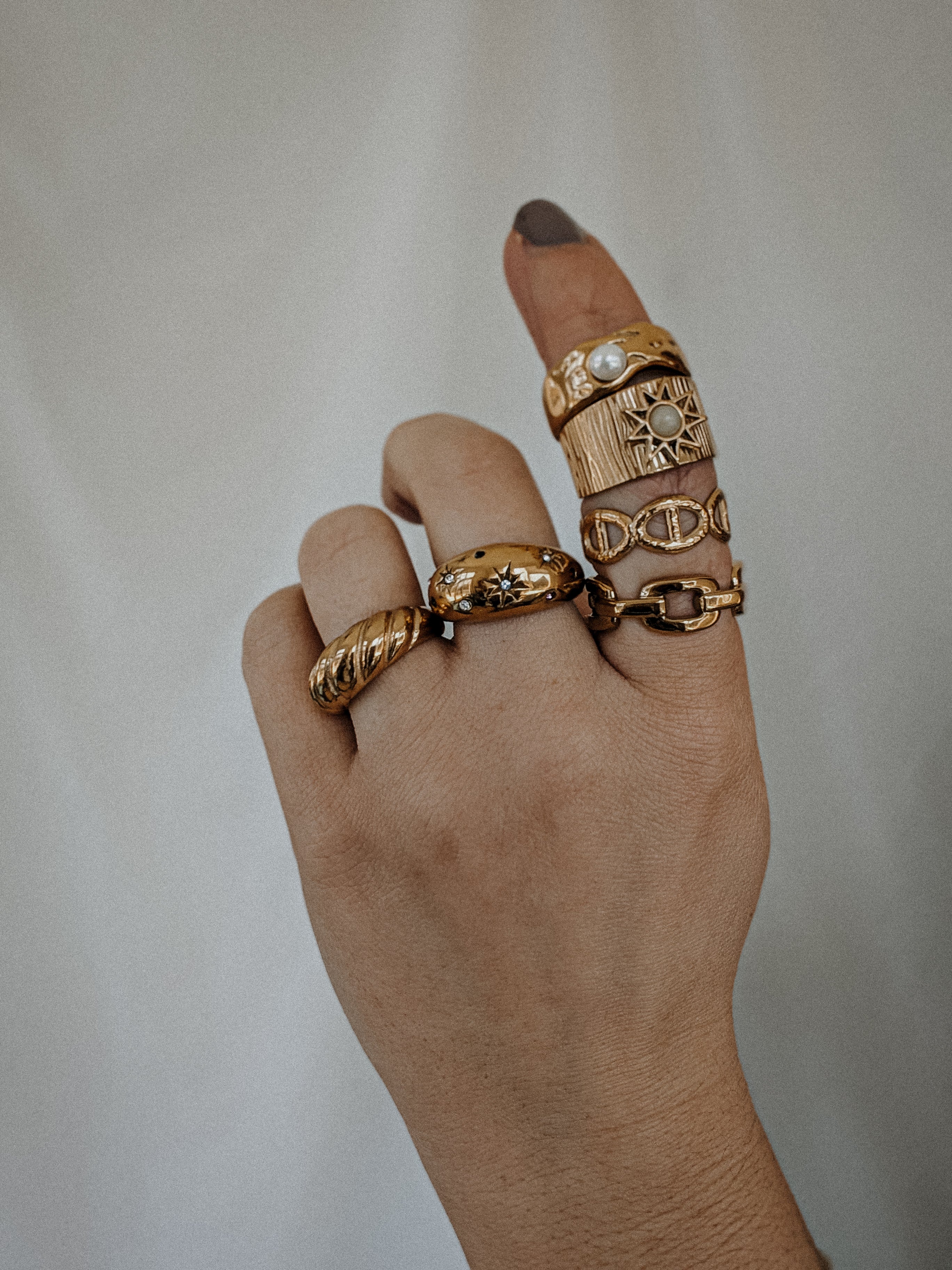 BOHEME Adjustable Sun Ring - Gold Stainless Steel