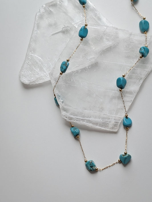 Turquoise | all over beaded necklace