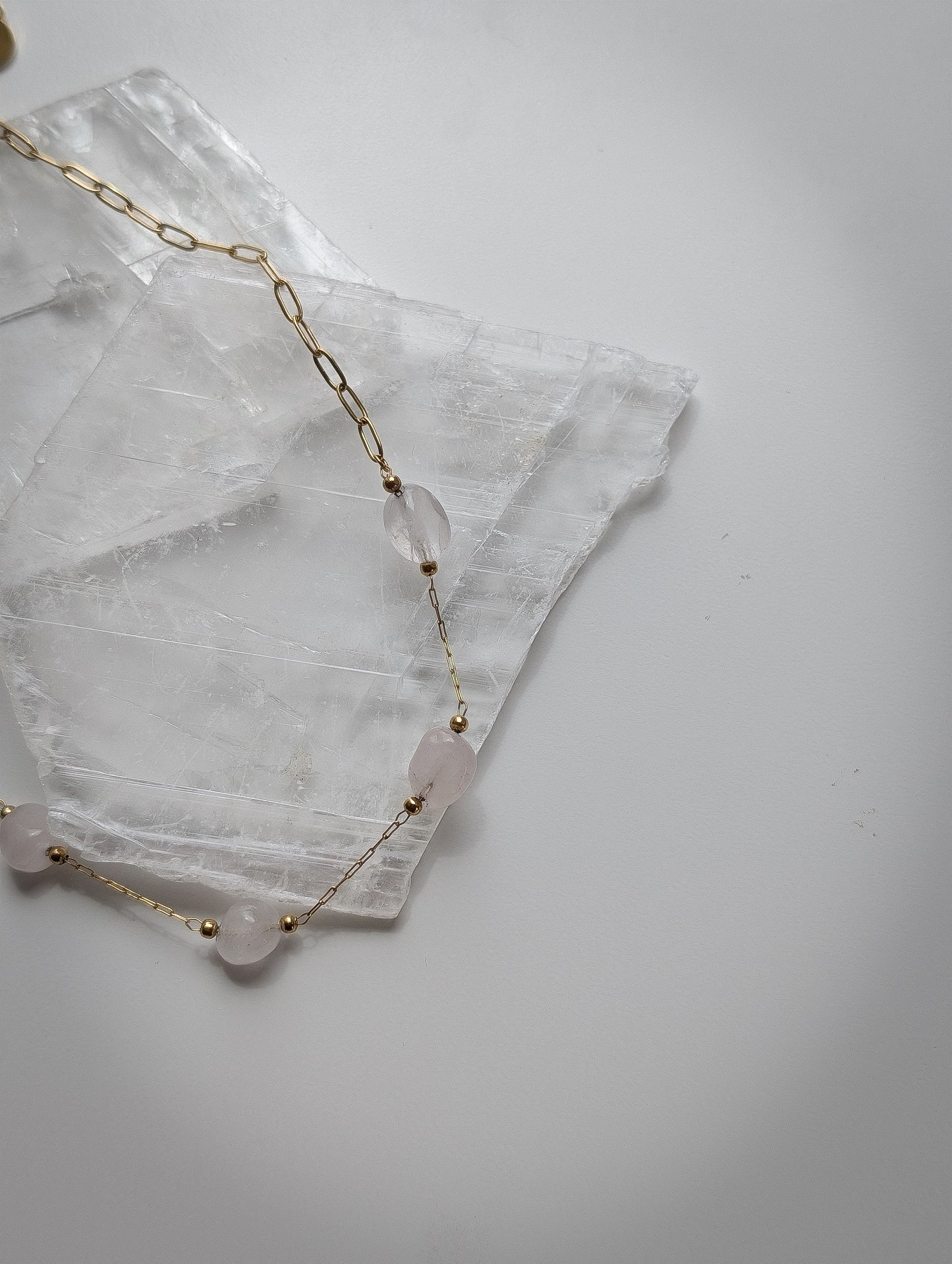 Rose Quartz | beaded necklace
