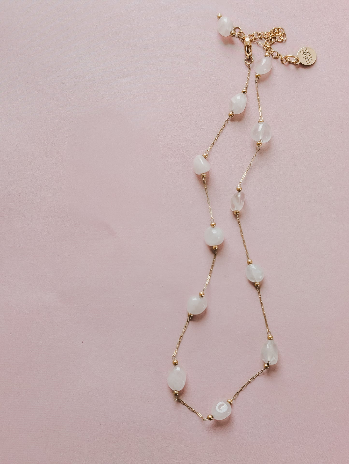 Rose Quartz | all over beaded necklace