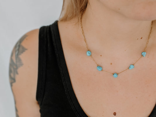 Turquoise | beaded necklace